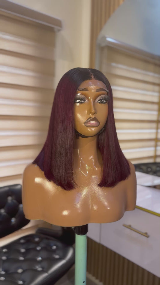 SDD VIETNAMESE BONE STRAIGHT (BURGUNDY WITH DARK ROOTS)