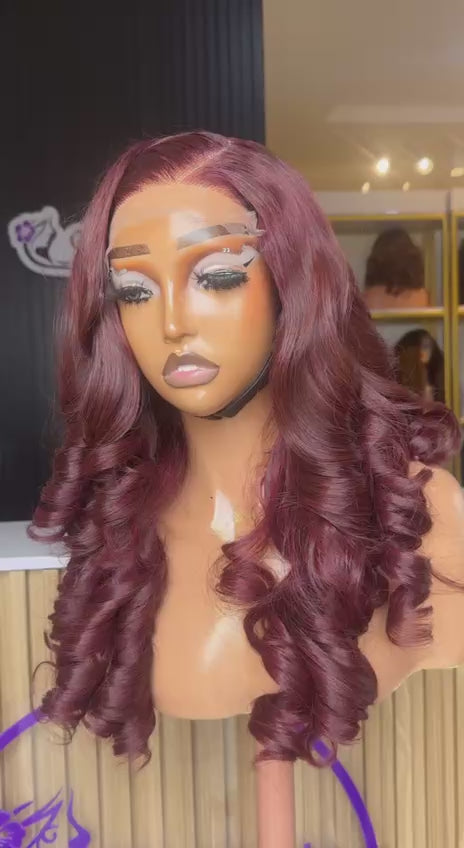 ARIELLE LUXE BOUNCE (DARK BURGUNDY)