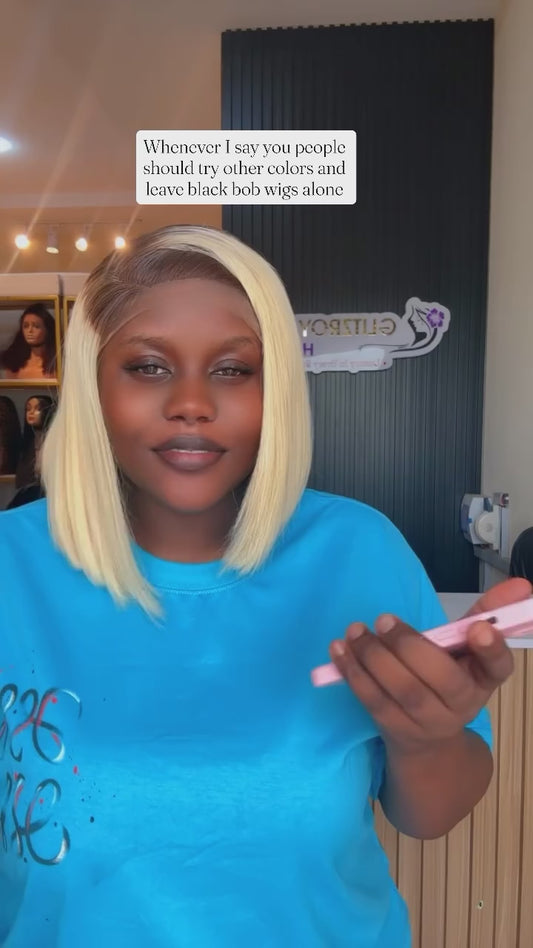 ASYMMETRIC  BLONDE BOB